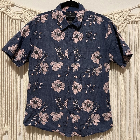 Shouthouse Dress Casual Summer Button-Down Shirt Sz L - Picture 1 of 8